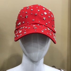 Red stud hat